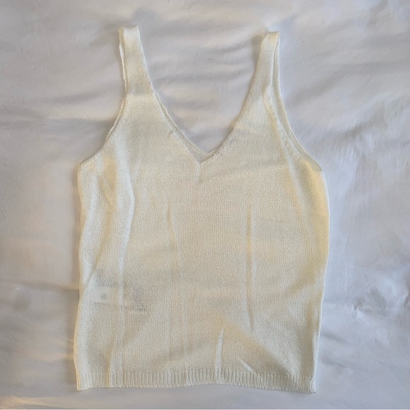 Mango Tops - Knit Strap Top (Ivory)